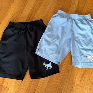 Kids GOAT USA Shorts - Black and Light Blue